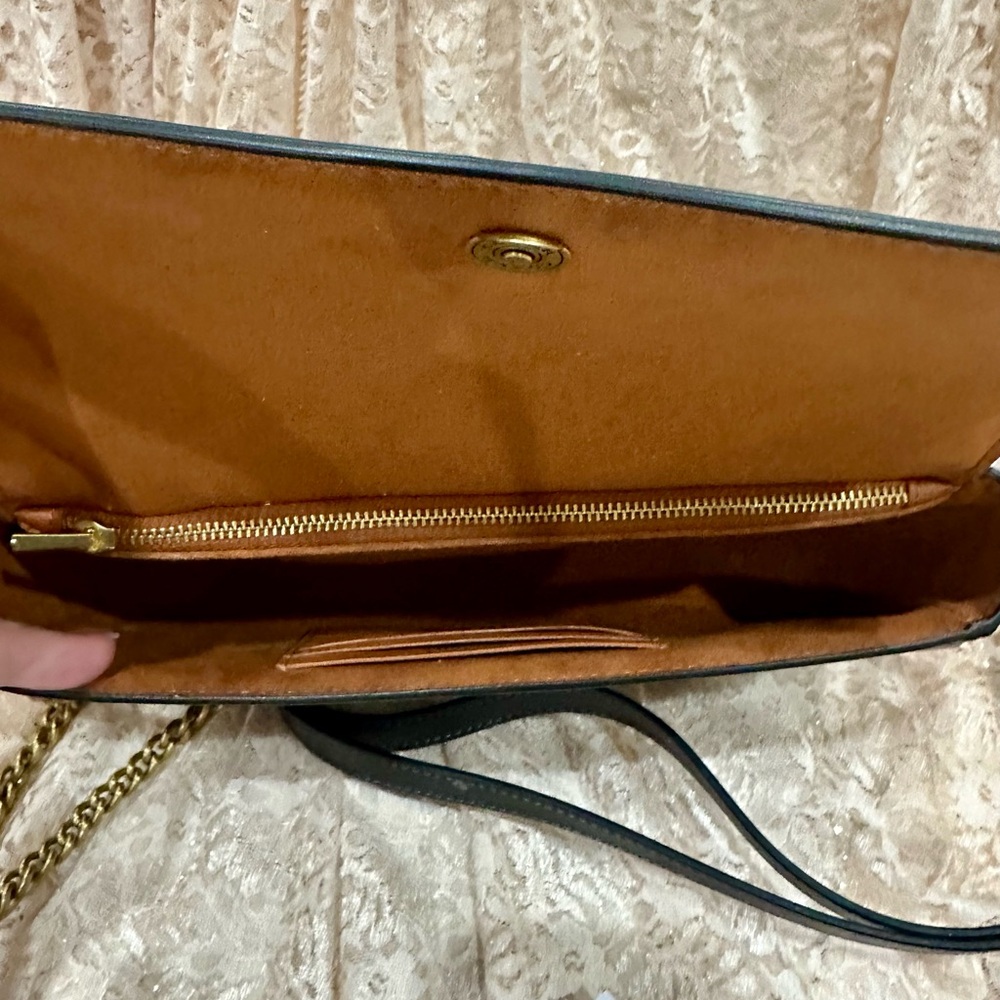 Coach Black Crossbody Bag with Gold Accent NWT - Picture 7 of 11